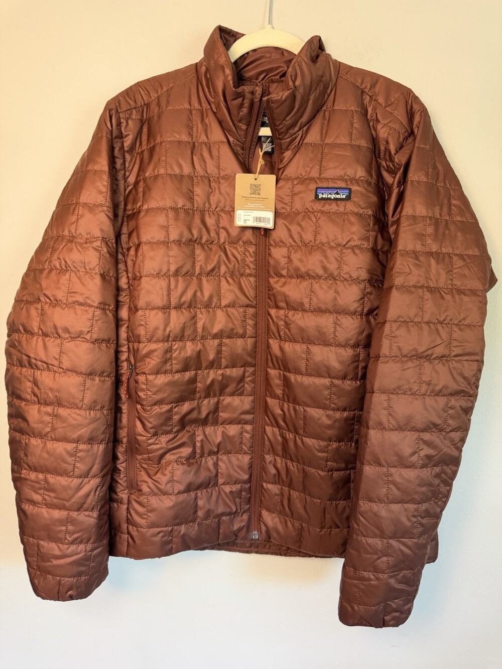 Patagonia Men's Nano Puff Jacket Brown (dried Vanilla) Sz L NWT $220